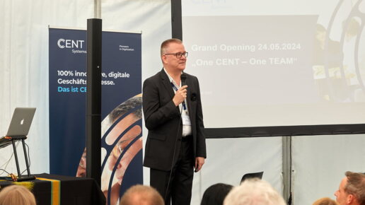 CEO während seiner Präsentation